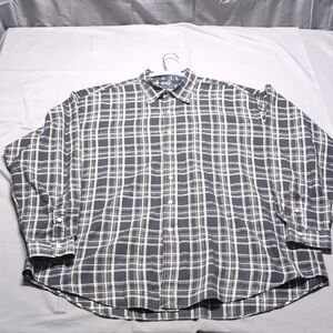 Polo Ralph Lauren Casual Gray White Plaid Button Down Shirt Lowell Sport Size XL